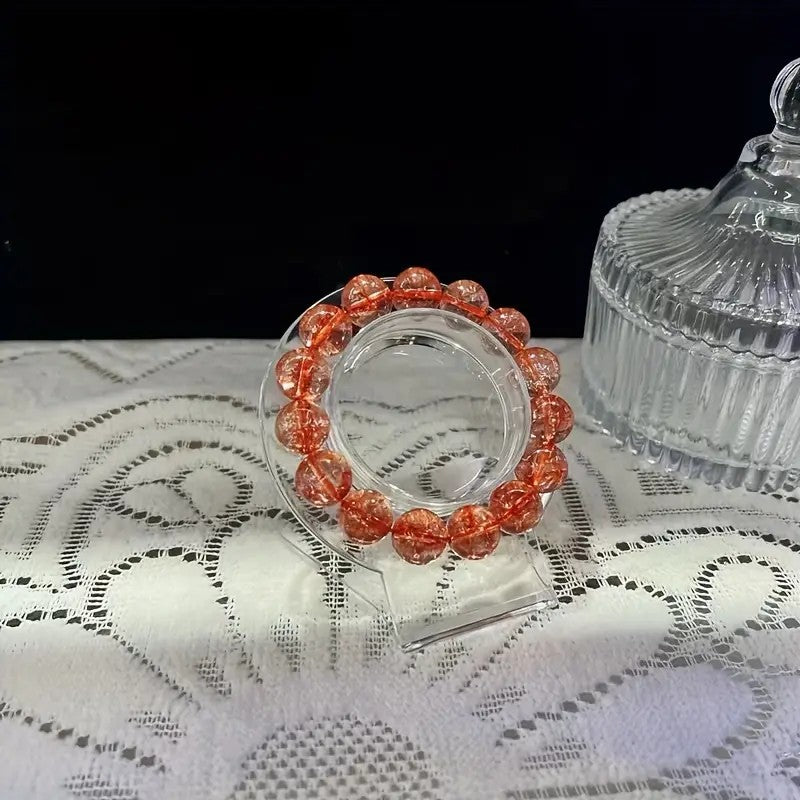 Bracelet en cristal fraise