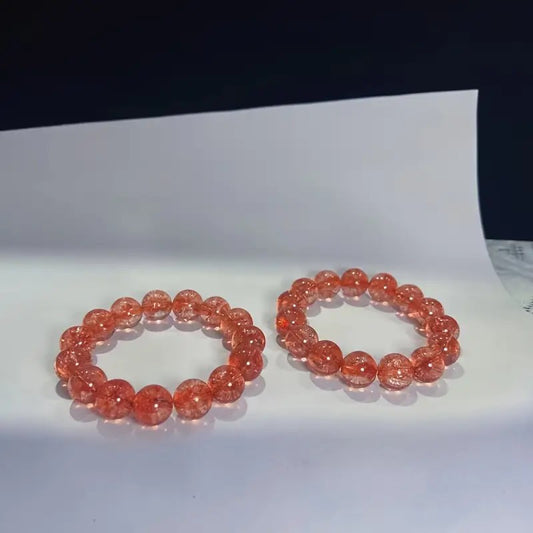 Bracelet en cristal fraise