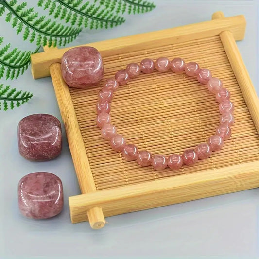 Bracelet en cristal fraise