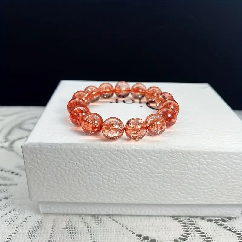 Bracelet en cristal fraise